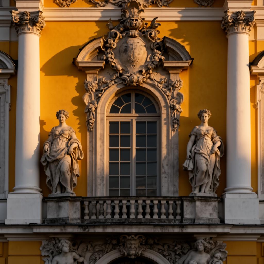 Detail der barocken Fassade